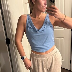 Urban Outfitters Light Blue Cowl Neck Sleeveless Tank Top